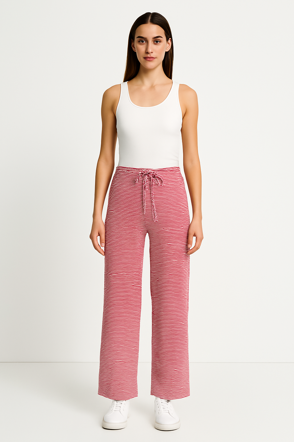 Snatched Striped Drawstring Pants