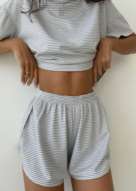 Primora's 2-Piece Striped Lounge Set