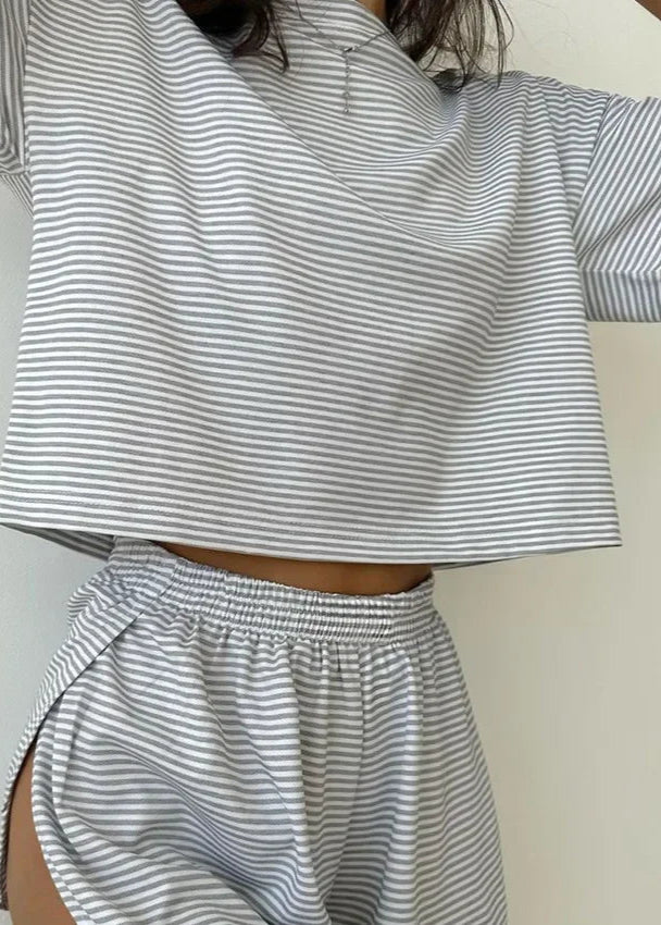 Primora's 2-Piece Striped Lounge Set