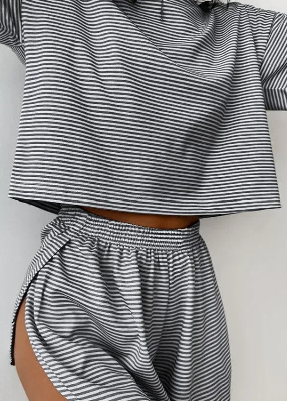 Primora's 2-Piece Striped Lounge Set