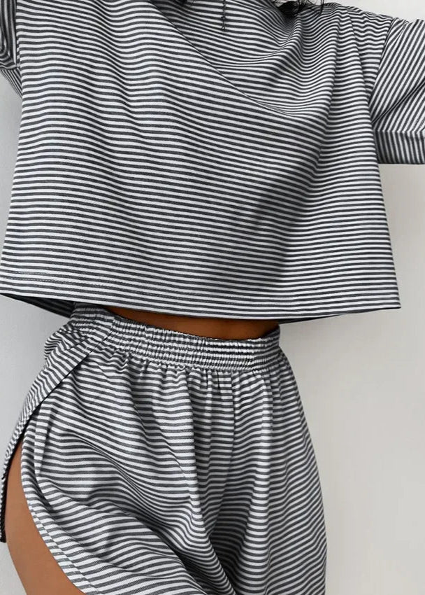 Primora's 2-Piece Striped Lounge Set