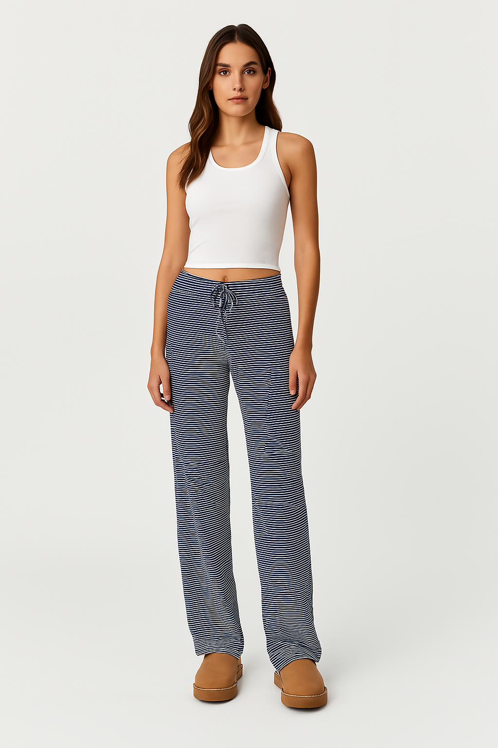 Snatched Striped Drawstring Pants