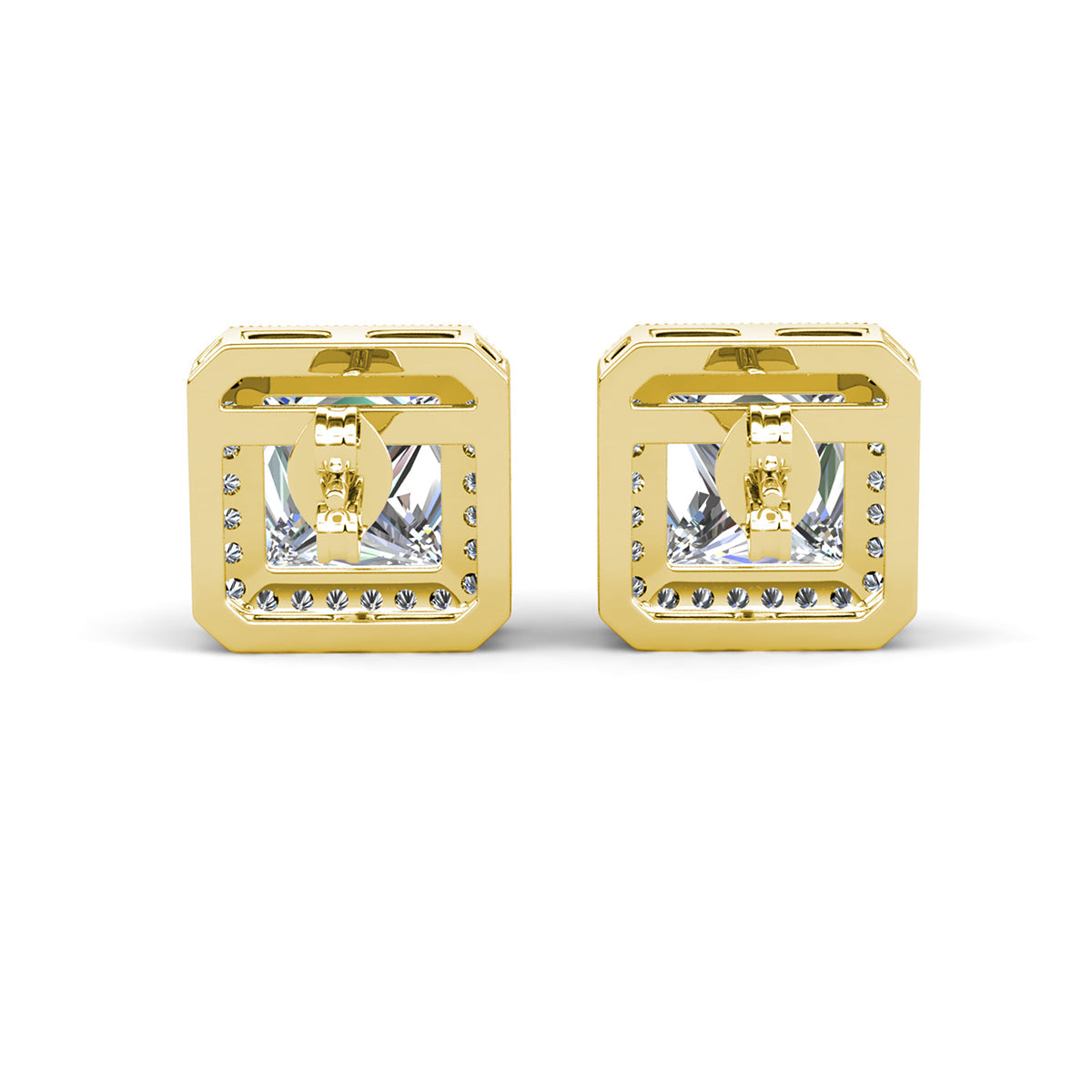 Sandra Square Halo Stud