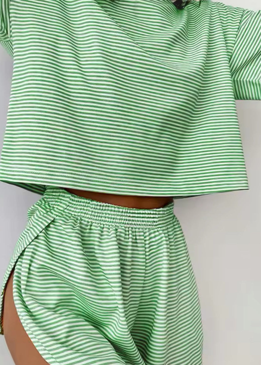 Primora's 2-Piece Striped Lounge Set