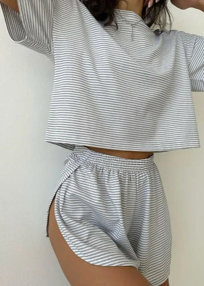 Primora's 2-Piece Striped Lounge Set