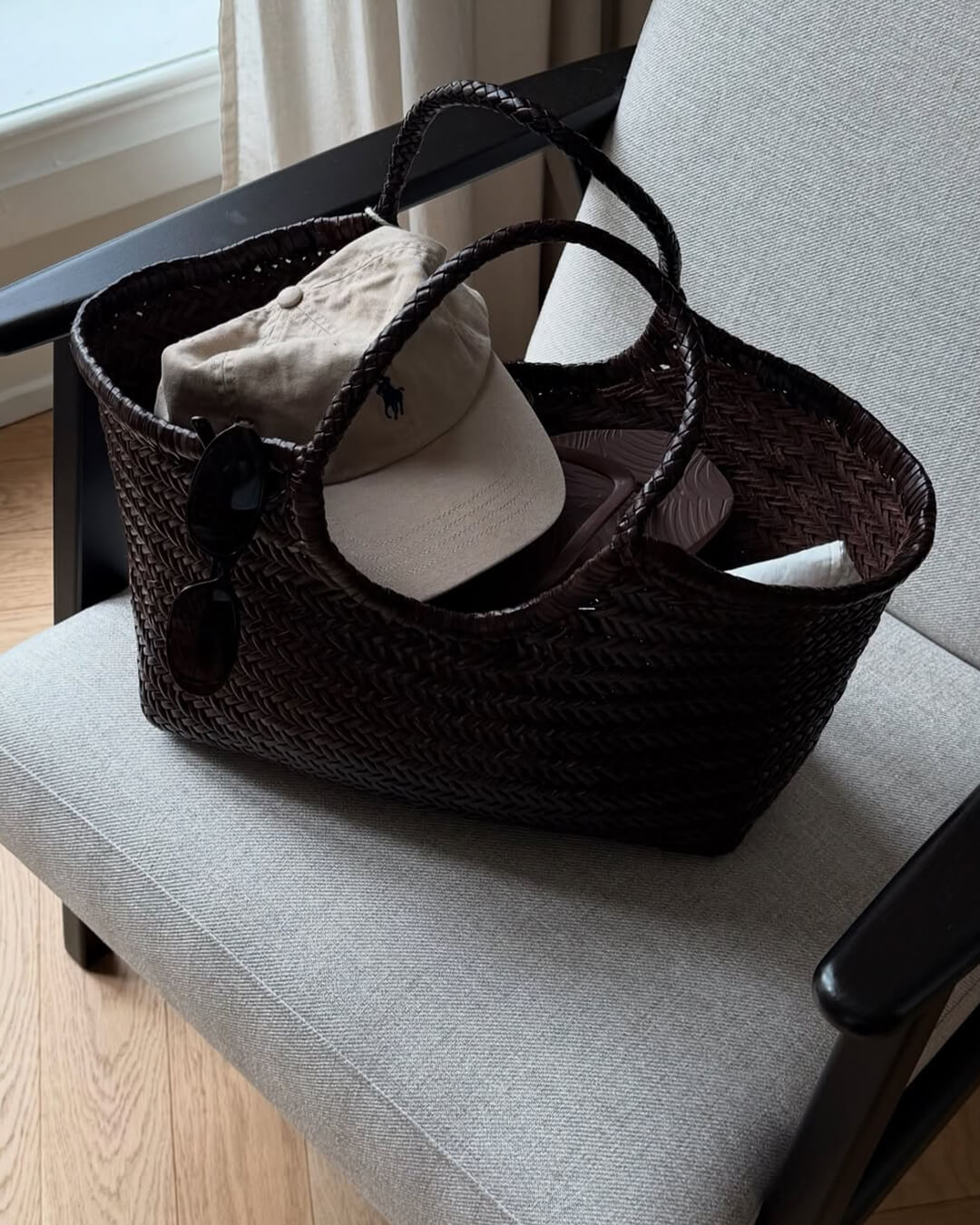 Mariana Faux Leather Woven Handbag