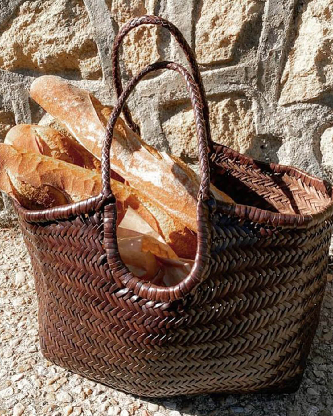 Mariana Faux Leather Woven Handbag