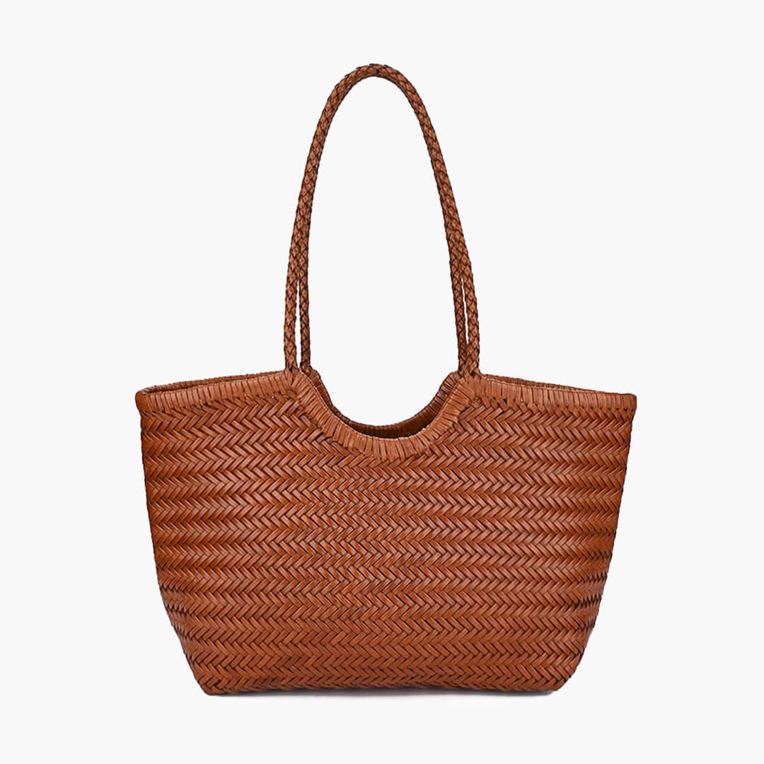 Mariana Faux Leather Woven Handbag