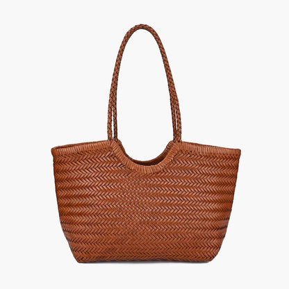 Mariana Faux Leather Woven Handbag