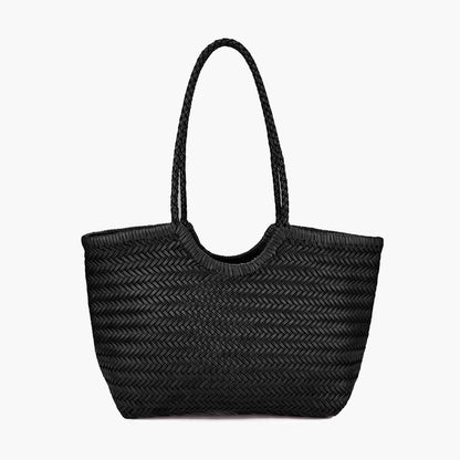 Mariana Faux Leather Woven Handbag