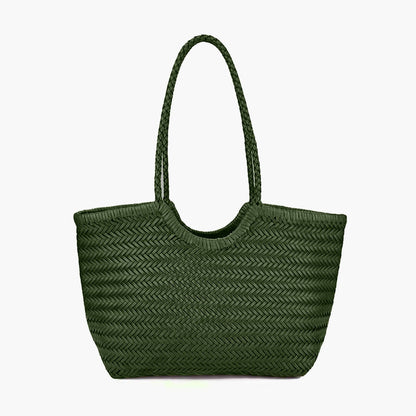 Mariana Faux Leather Woven Handbag