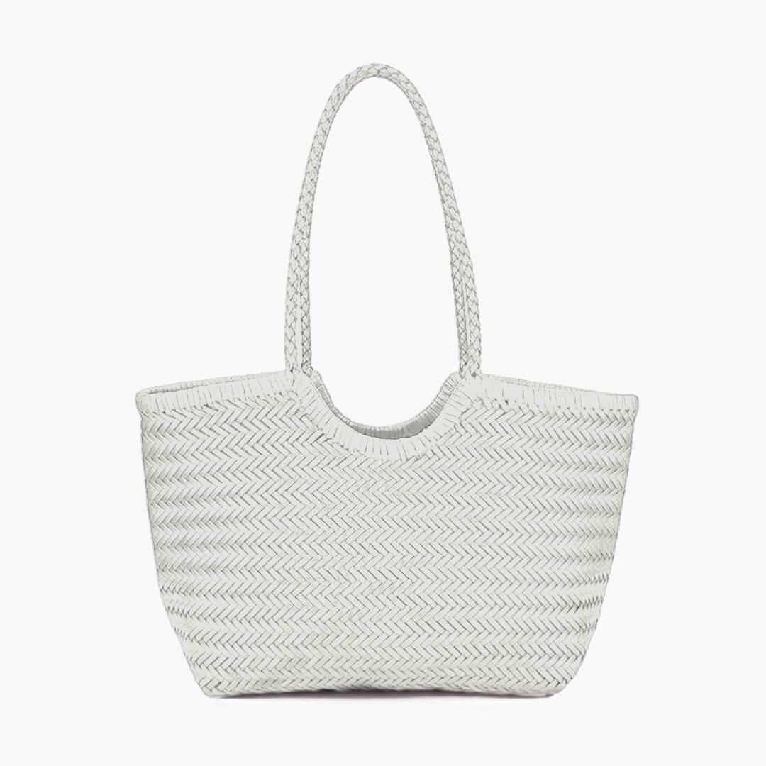 Mariana Faux Leather Woven Handbag