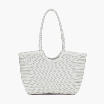 Mariana Faux Leather Woven Handbag