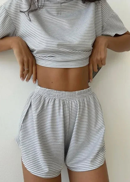 Primora's 2-Piece Striped Lounge Set