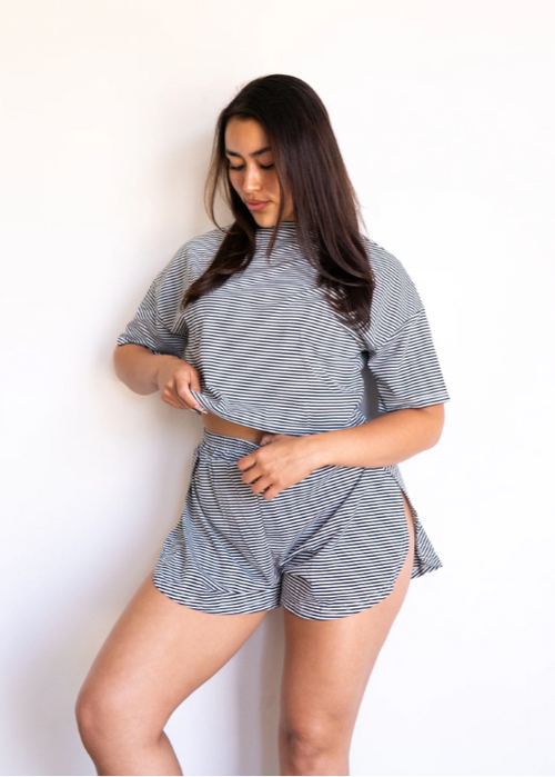 Primora's 2-Piece Striped Lounge Set
