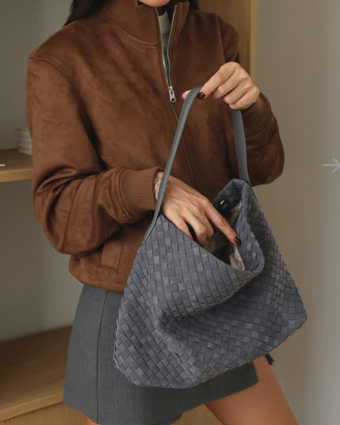 Odette Chic Suede Tote Bag
