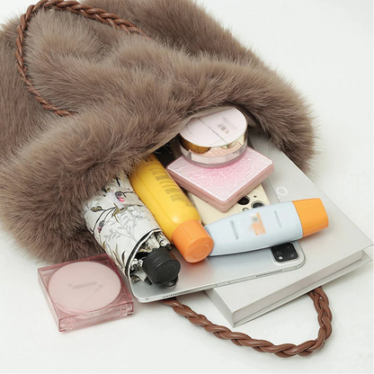 Adelina Faux Fur Tote Bag