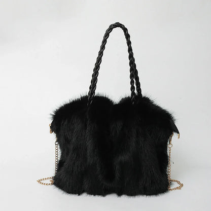 Adelina Faux Fur Tote Bag
