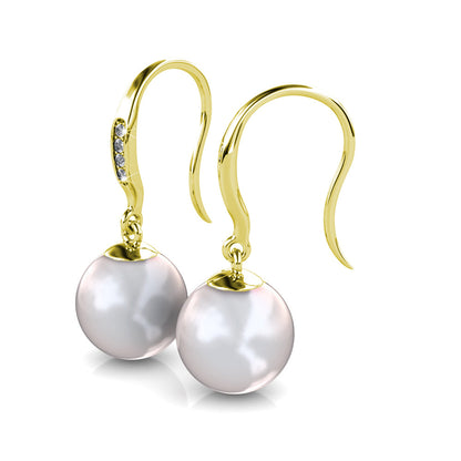 Sally Dangle Pearl Earrings